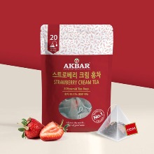 아크바 - 스트로베리 크림 피라미드 20티백 (가성비 최고, 밀크티/ 우유냉침 강추 !!)